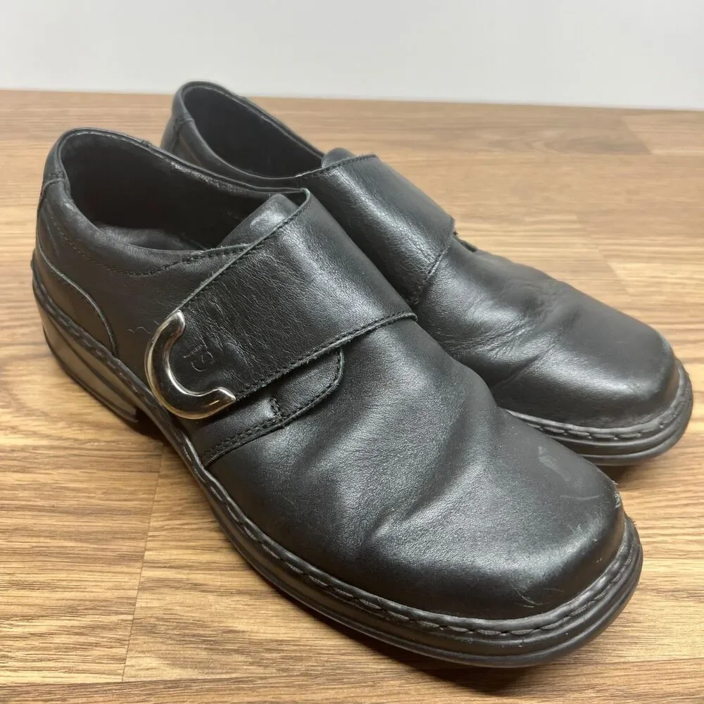JOSEF SEIBEL 'Theresa' Black Leather Monk Strap Oxfords EUR 41 | US 10‎